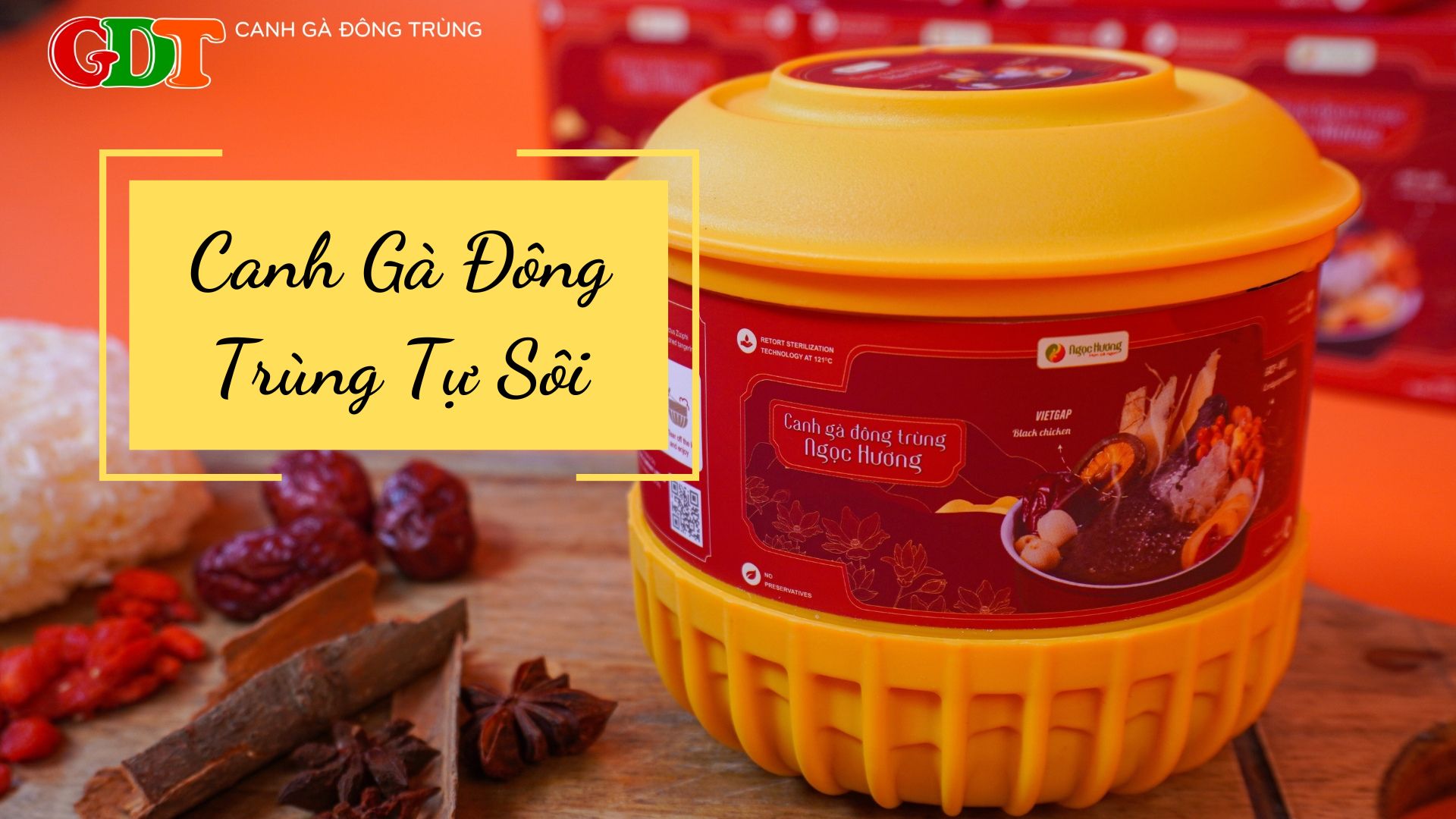 Canh Gà Đông Trùng Tự Sôi